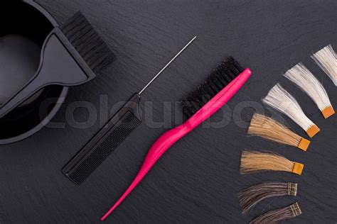 Hairdresser Accessories For Coloring Hair Stock Image Colourbox
