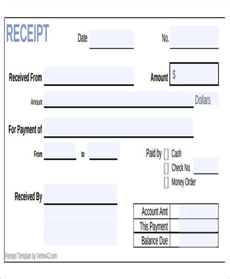 Sample Payment Receipt Template Pretty Printable Receipt Templates