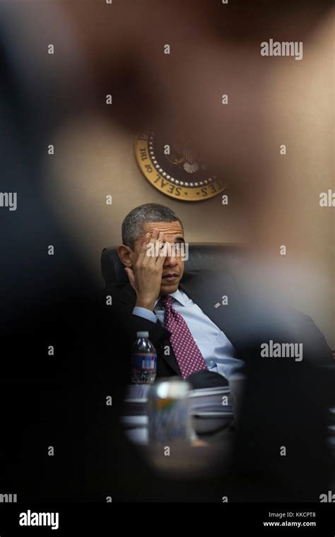 President Barack Obama Is Briefed In Advance Of His Trip To The