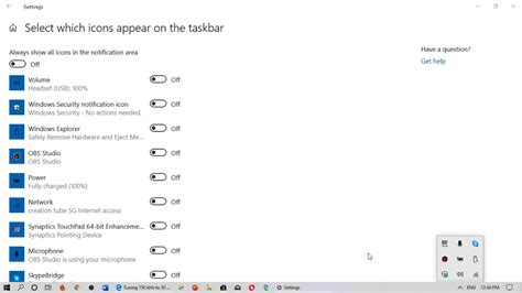Windows 10 How To Hide Or View Taskbar Icons Youtube