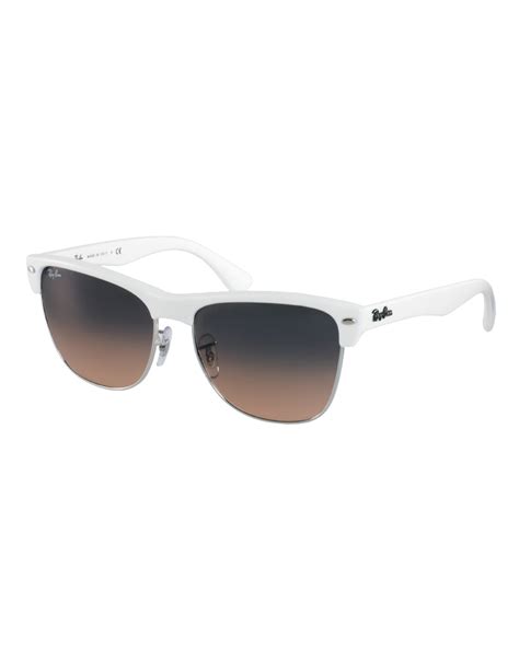 lyst ray ban clubmaster sunglasses in white for men