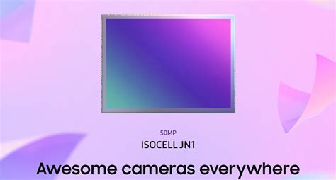 Samsung Announced Isocell Jn1 50mp 064μm Pixel Image Sensor With