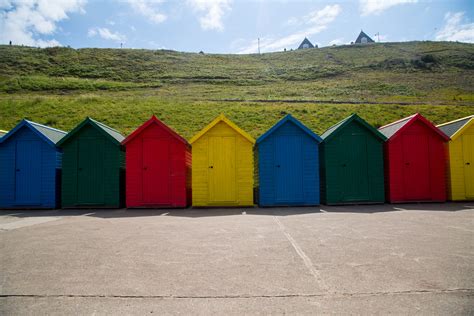 Colorful Beach Huts Free Stock Photo Public Domain Pictures