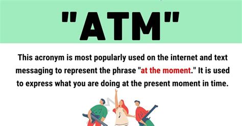 Atm Meaning What Does Atm Mean And Stand For • 7esl