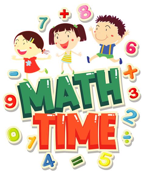 Math Time With Happy Kids 1181169 Vector Art At Vecteezy
