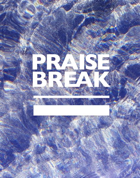 Praise Break Typographic Lyric Book On Behance