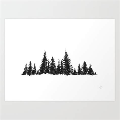 Pine Tree Line Drawing At Explore Collection Of