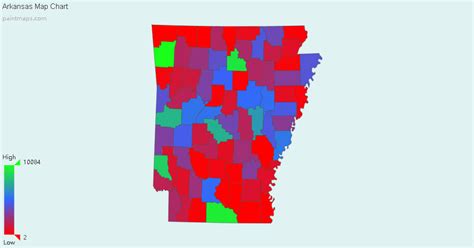 Color Arkansas Map With Your Own Statistical Datas Online Interactive