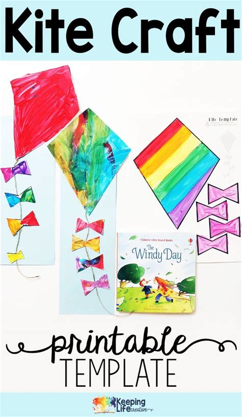 Windy Day Kite Craft Kites Craft Preschool Crafts Weather Crafts
