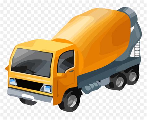 Cement Truck Mixing Basic Blue Clipart Png Cement Mixer Truck Png