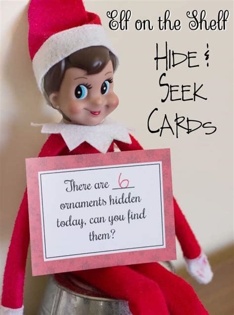 Free Printable Elf On The Shelf Hide And Seek Cards