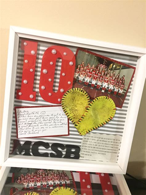 My husband is a former minor leaguer and they went onto ebay and found all his former baseball cards and here's some fun and unique gift ideas for baseball coaches that they won't be expecting. Senior night shadow box! | Senior gifts, Senior night ...