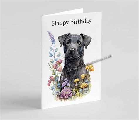 Personalised Patterdale Terrier Dog Birthday Sympathy Thank You