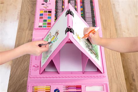 Buy 208 Piece Pop Up Double Sided Easel Art Set Pink At Mighty Ape Nz