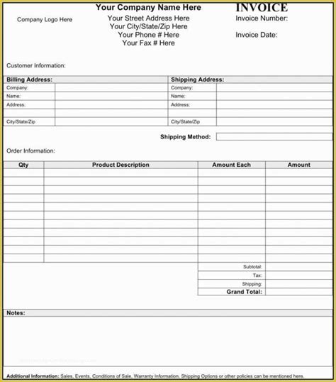 In order to get paid, you have to fill in a blank invoice template in microsoft word and send it to your clients upon completion of the task or project. 53 Fill In the Blank Invoice Template Free | Heritagechristiancollege