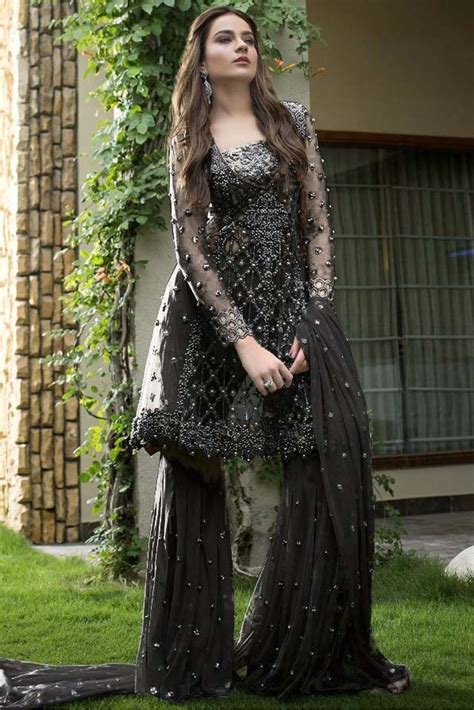 Net Embroidery Pakistani Suit In Black Colour Black Pakistani Dress Fancy Black Dress