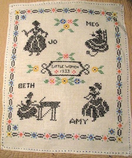 Vintage Little Women Cross Stitch On Etsy 5000 Everything Cross