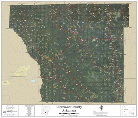 Cleveland County Arkansas 2022 Aerial Wall Map Mapping Solutions