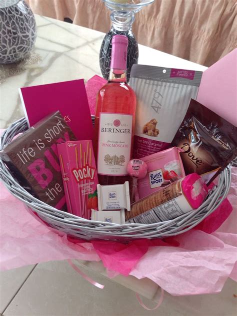 58 thoughtful gifts to give your best friend, all for under $100. The best friend basket with pink moscato! | Mother's day ...