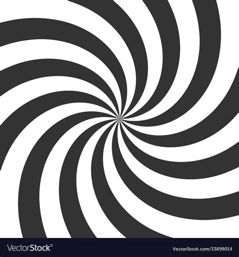 Psychedelic Spiral Black And White Hypnotic Swirl Vector Image