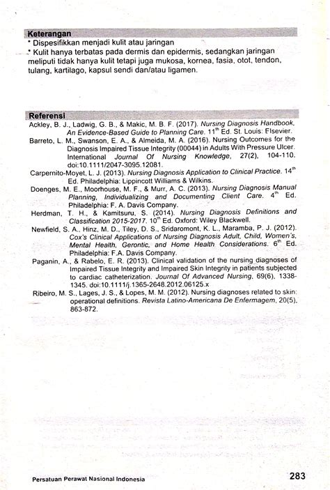 D.0129 Gangguan Integritas Kulit/Jaringan – SDKI – Standart Diagnosis