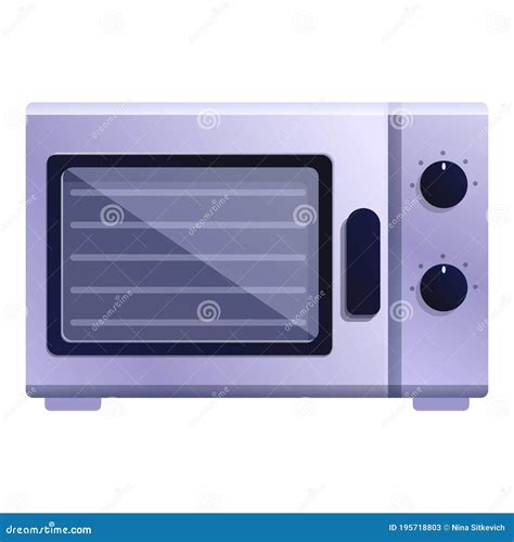 Microwave Convection Oven Icon Cartoon Style Stock Vector