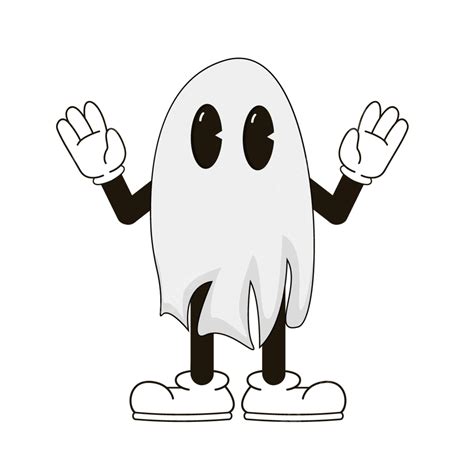 Friendly Halloween Ghost Mascot Design Ghost Halloween Mascot Png