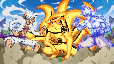 Luffy Kurama And Goku By Raijin72675