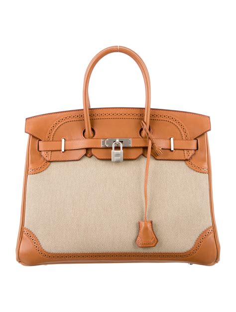 Hermès Ghillies Birkin 35 Handbags The Realreal
