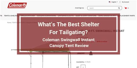 Browse for instant canopy tent among the massive range of premium products at alibaba.com. Coleman Swingwall Instant Canopy Tent Review: Hot Sell or ...