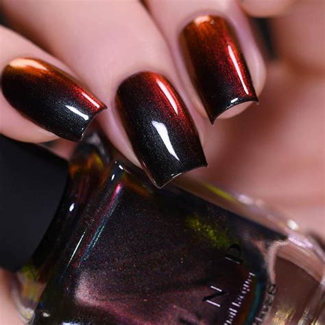 Ilnp Eclipse Black To Red Ultra Chrome Nail Polish Review Shades