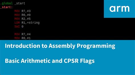 Introduction To Assembly Programming With ARM Arithmetic And CPSR