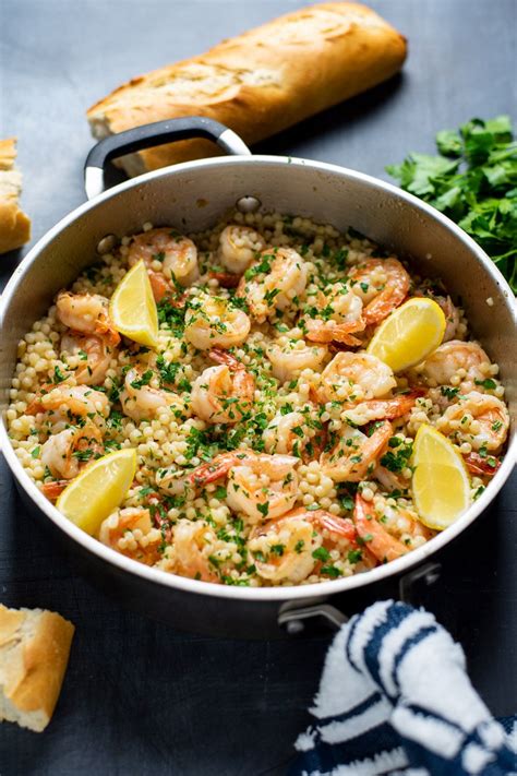 To make the prep even easier, check the grocery store for raw shrimp that are already peeled and deveined. Shrimp Scampi Recipe Over Israeli Couscous | Recipe in ...
