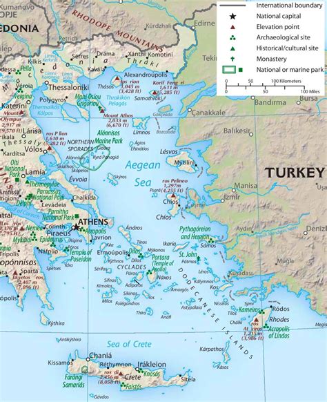 Aegean Sea Tourist Map