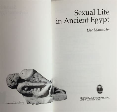 sexual life in ancient egypt manniche lise