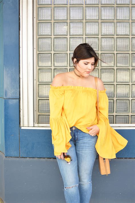 Yellow Off The Shoulder Blouse Kassy On Design