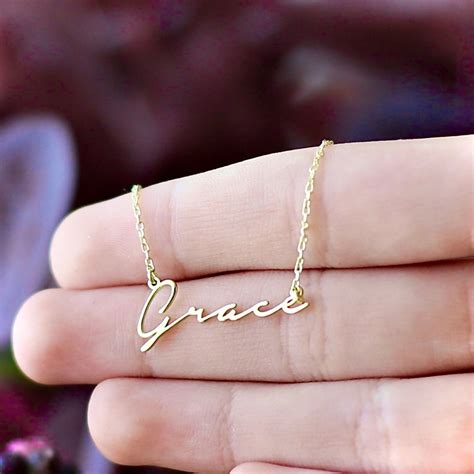 K Gold Name Necklace Personalized Necklace Custom Necklace Dainty Necklace Personalized Gift