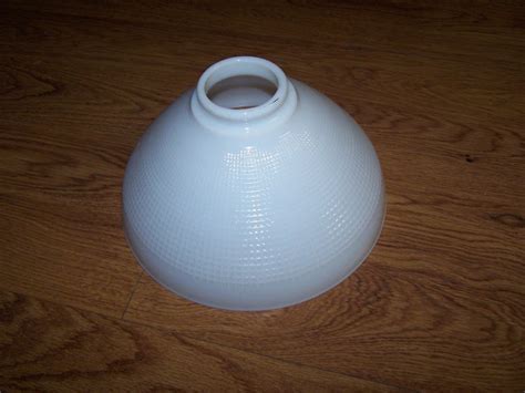 Vintage 10 Waffle Milk Glass Floor Lamp Shade Torchiere Diffuser
