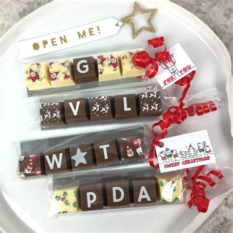 Personalised Christmas Chocolates Initialsnames T By Cocoapod