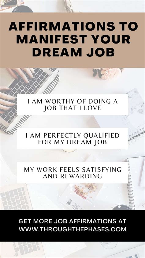 87 Powerful Affirmations For Manifesting A Job Or New Career Through