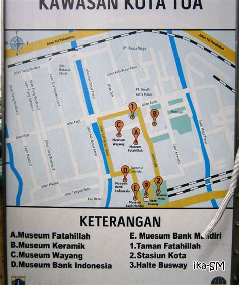Peta Objek Wisata Kota Tua Jakarta Tempat Wisata Indonesia
