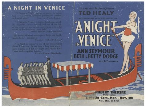 Lot Detail A Night In Venice Flyer From 1929 For The Shubert