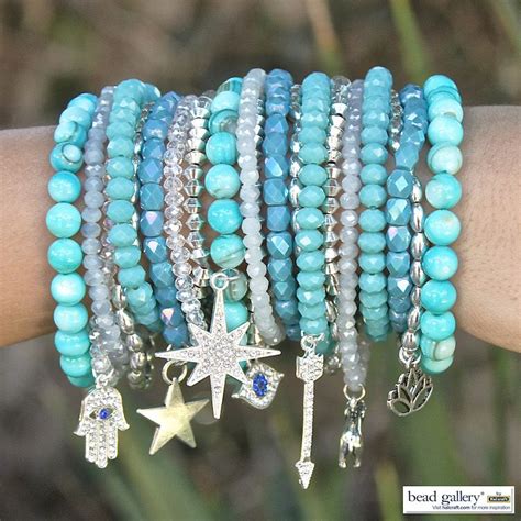 When you're comfortable making beaded jewelry, you can start experimenting with other materials. Verre Bleu Bracelets Model watermark | Beaded jewelry ...