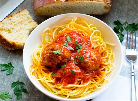 Authentic Homemade Italian Meatballs And Tomato Sauce No Plate Like Home