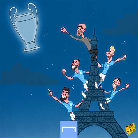 Omar Momani Cartoons Manchester City In Paris