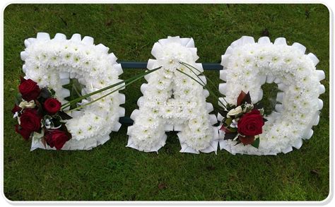 Red And White Dad Funeral Flowers Floral Exuberance