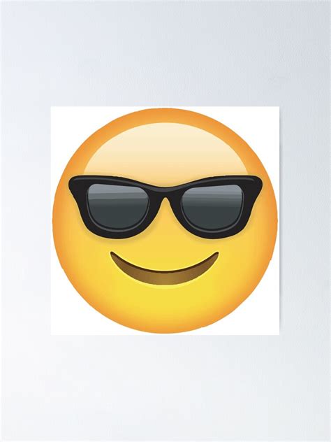 Cool Face Emoji Poster For Sale By Totesemotes Redbubble