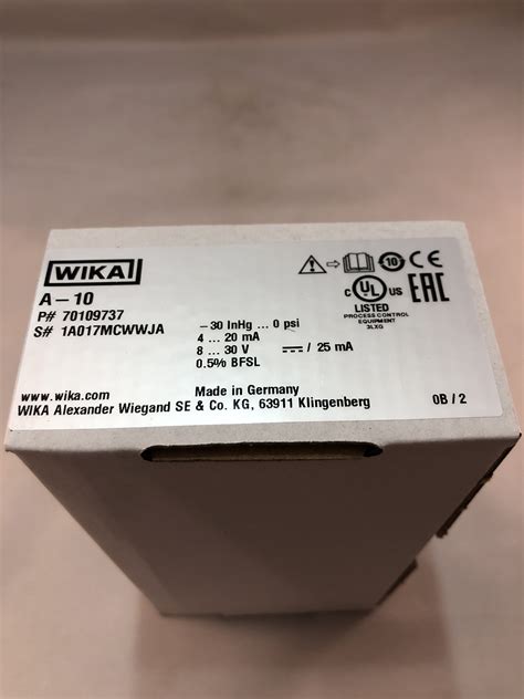 Wika A 10 30 Inhg Vacuum 0 Psi 14 Npt 4 20 Ma 2 Wire