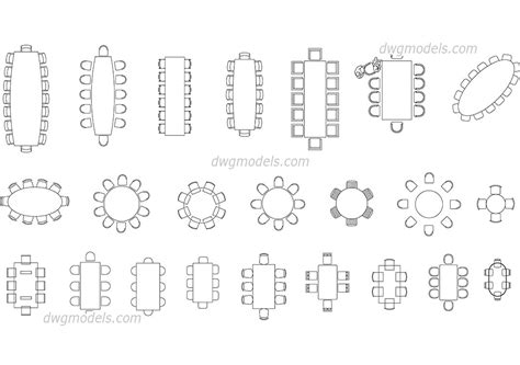 Thousands of free, manufacturer specific cad drawings, blocks and details for download in multiple 2d and 3d formats organized by masterformat. Tables plan DWG, free CAD Blocks download