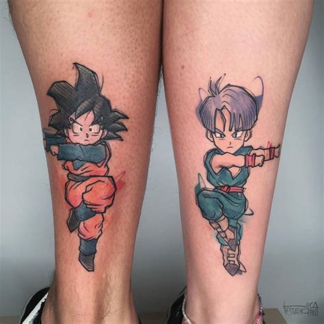 dragon ball z matching tattoos for couple